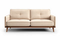 Strak Design Sofa met Houten Poten en Stofbekleding