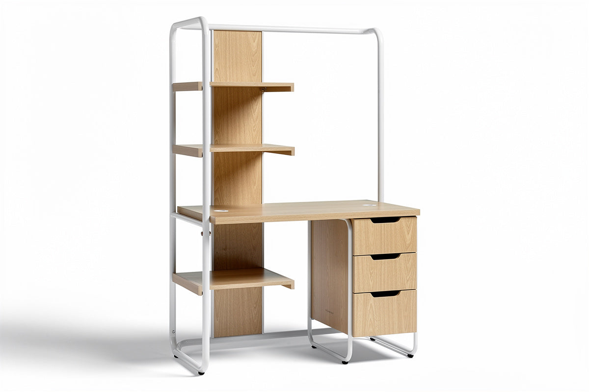 Moderne Bureau met Opbergruimte en Planken