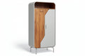 Moderne kast met hout en metaalafwerking